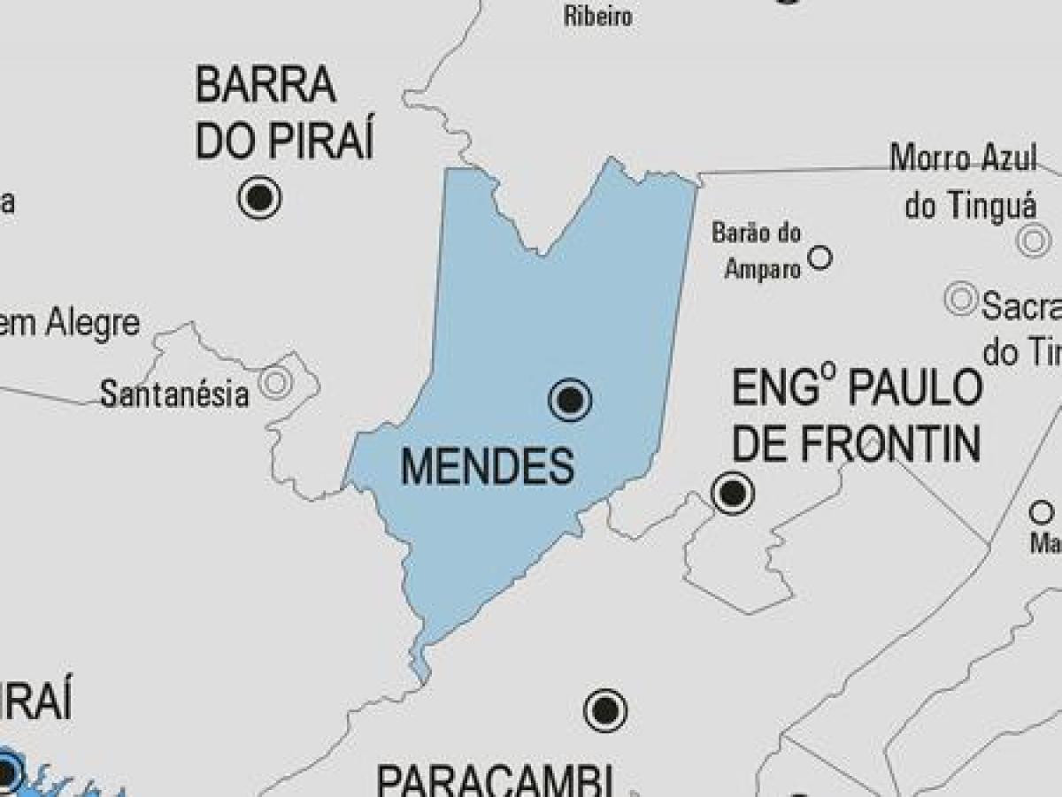 Mapa de Mendes municipio