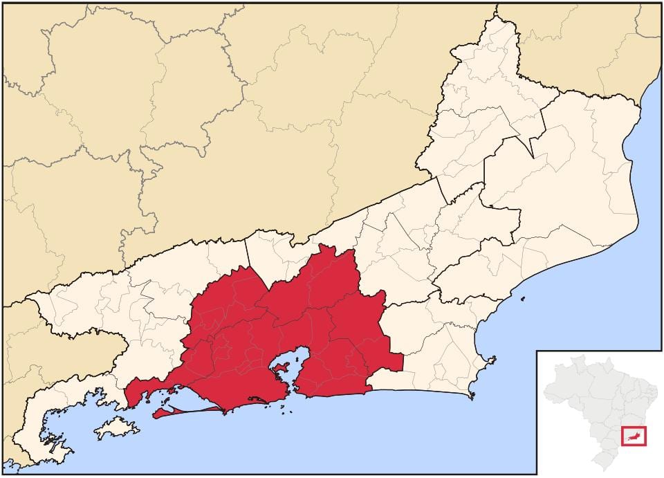 Mapa de Metropolitana de Río de Janeiro
