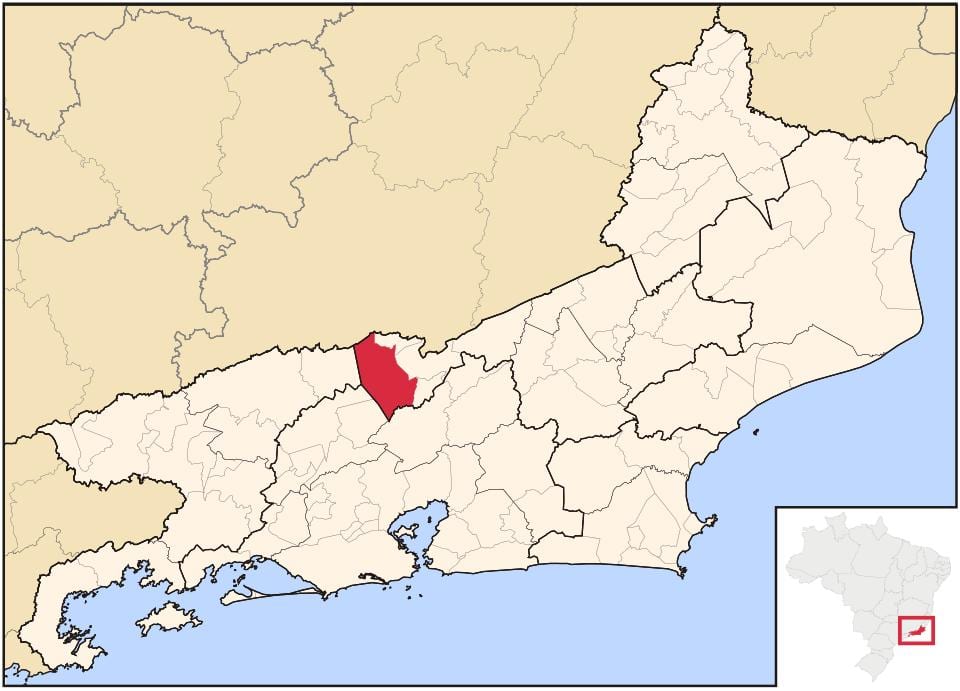 Mapa de Paraíba do Sul