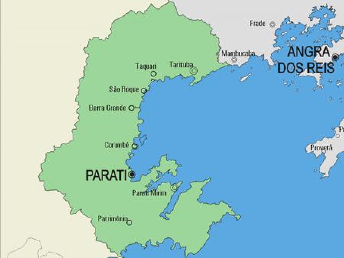 Mapa de la ciudad de paraty municipio