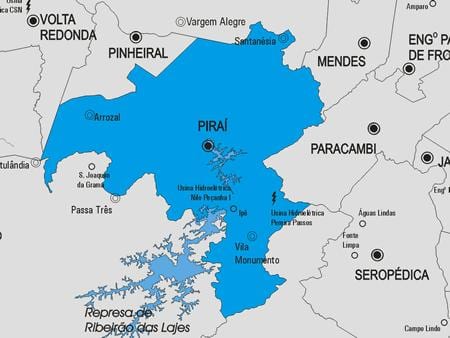 Mapa de Piraí municipio