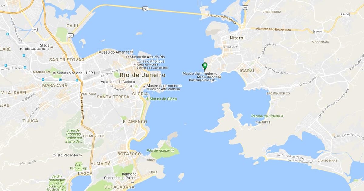 Mapa de la playa de Gragoatá