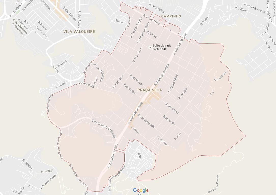 Mapa de la Praça Seca