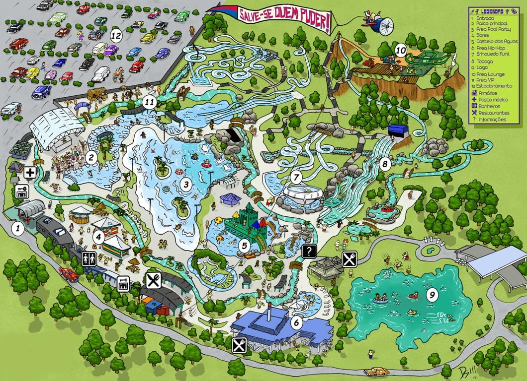 Mapa de Río Planeta de Agua