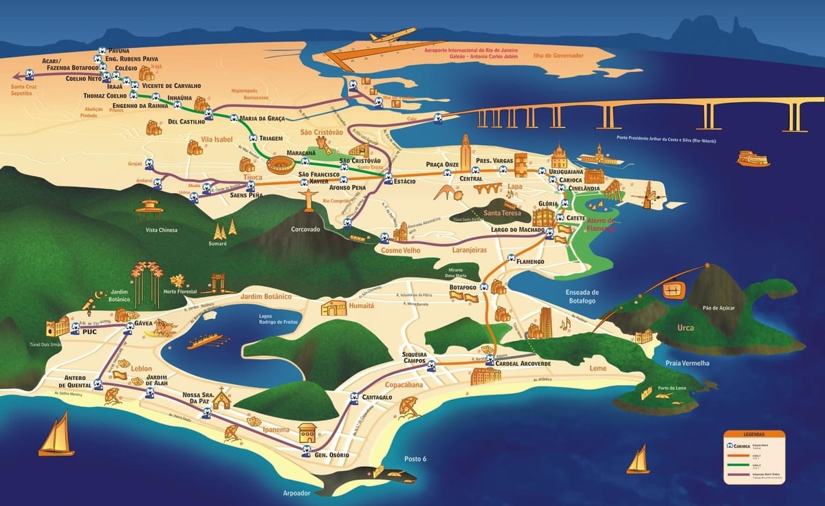 Mapa de Río monumentos