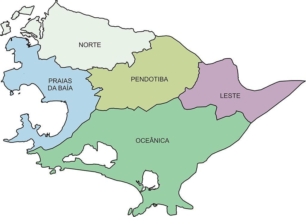 Mapa de las Regiones Niterói