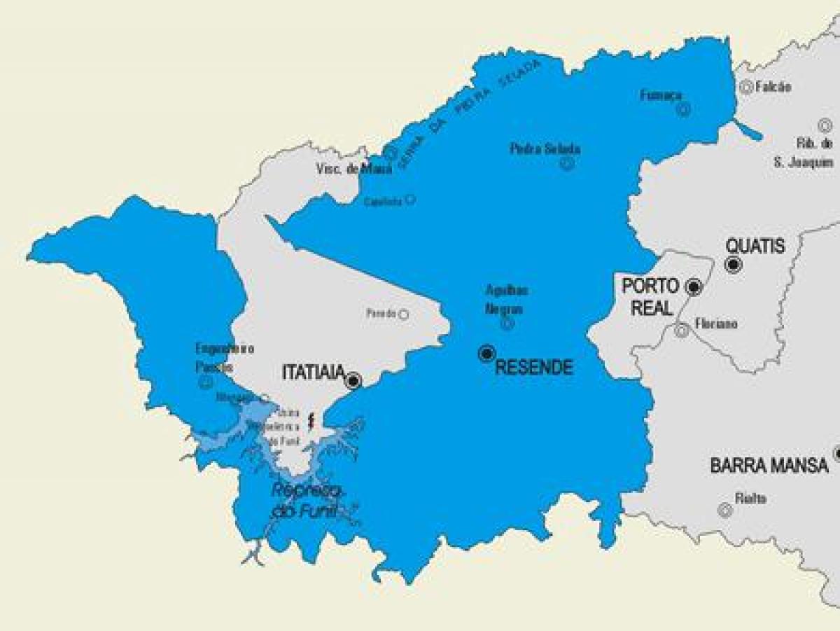 Mapa del municipio de Resende