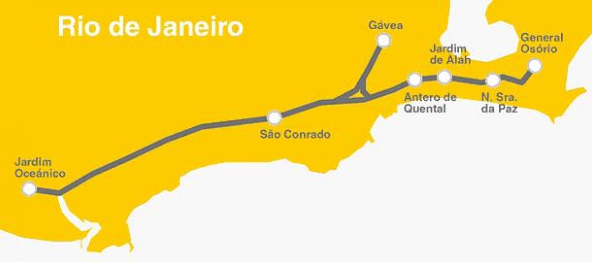 Mapa de Río de Janeiro de metro de la Línea 4