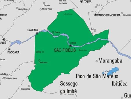 Mapa de São Francisco de Itabapoana municipio