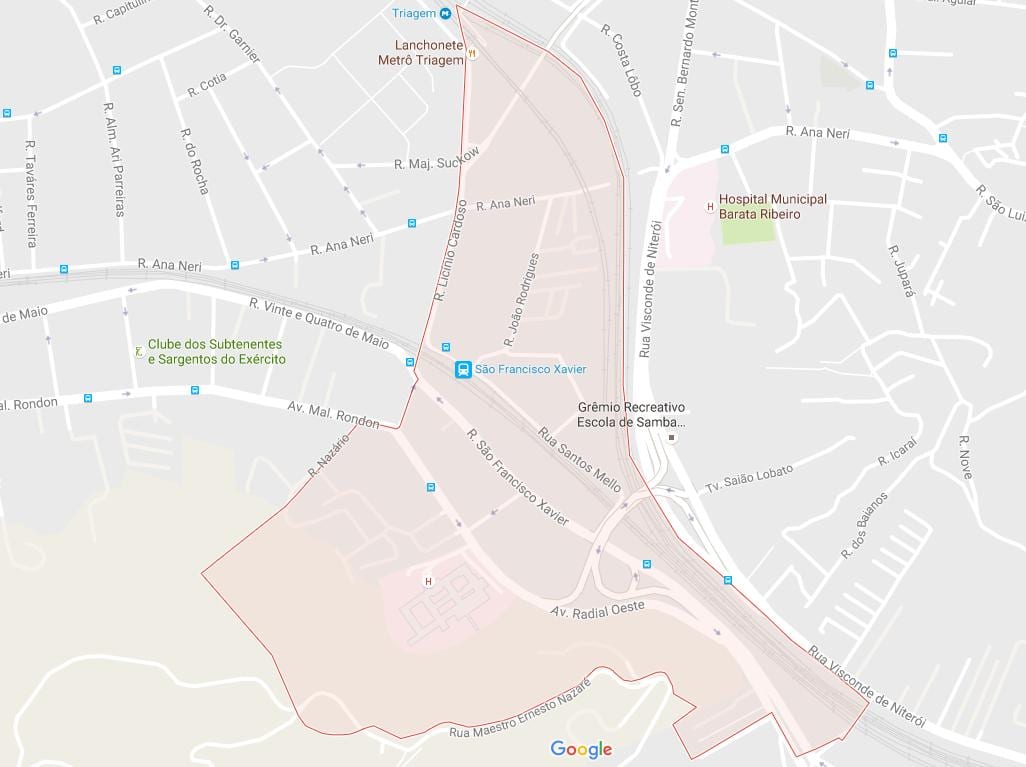 Mapa de São Francisco Xavier