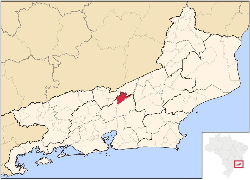 Mapa de la ciudad de São José do Vale do Rio Preto