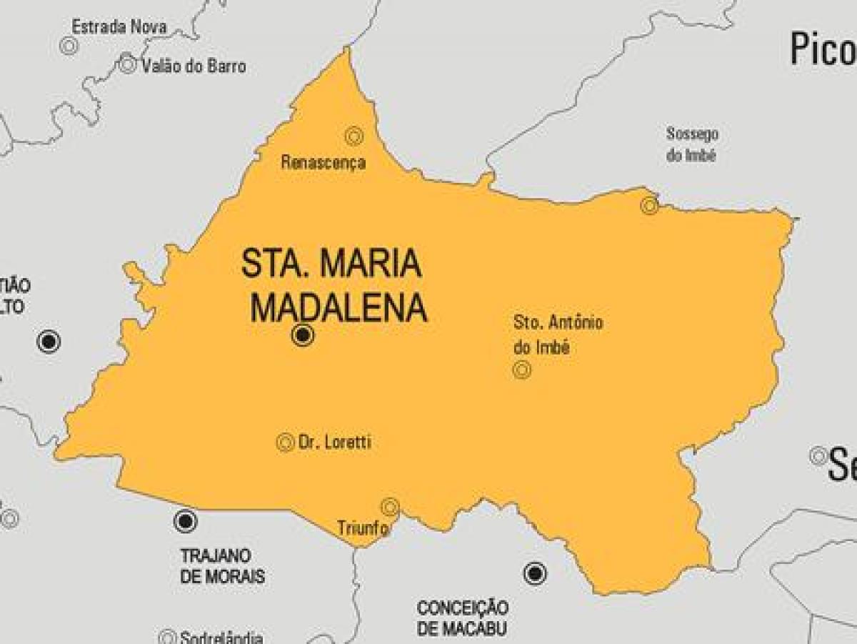 Mapa de Santa Maria Madalena municipio