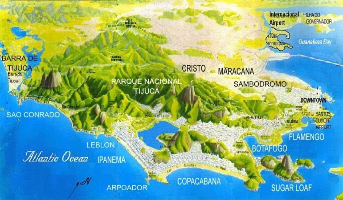 Mapa de Sao Conrado beach