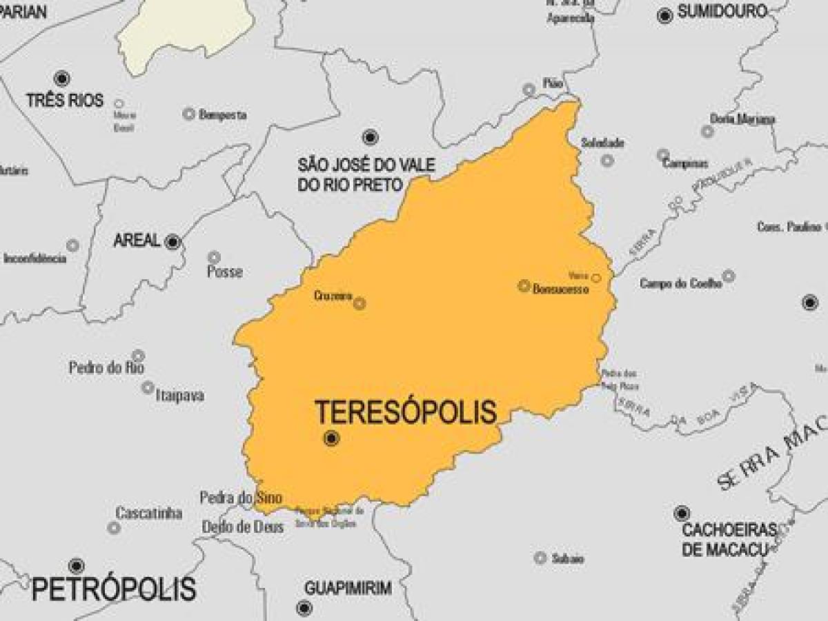 Mapa del municipio de Teresópolis