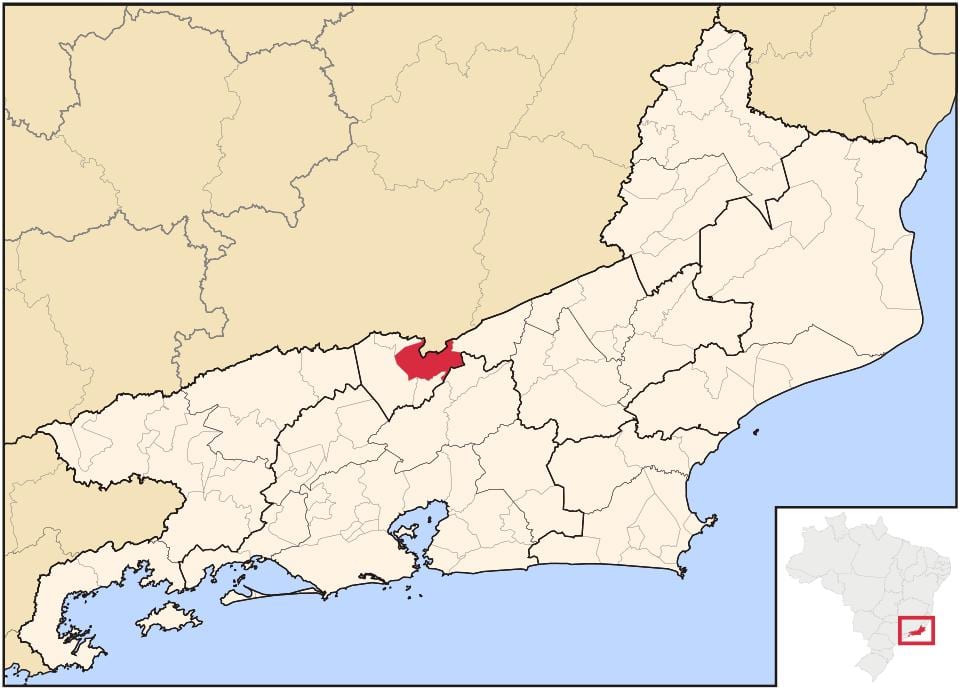 Mapa de Três Rios