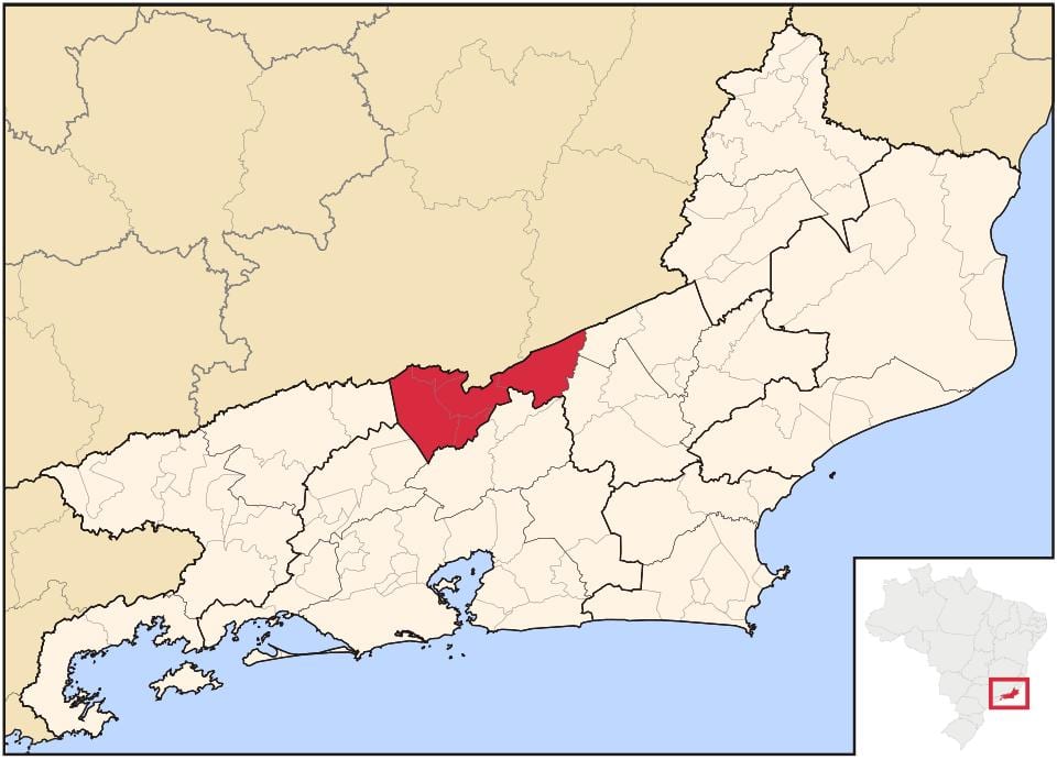 Mapa de Três Rios