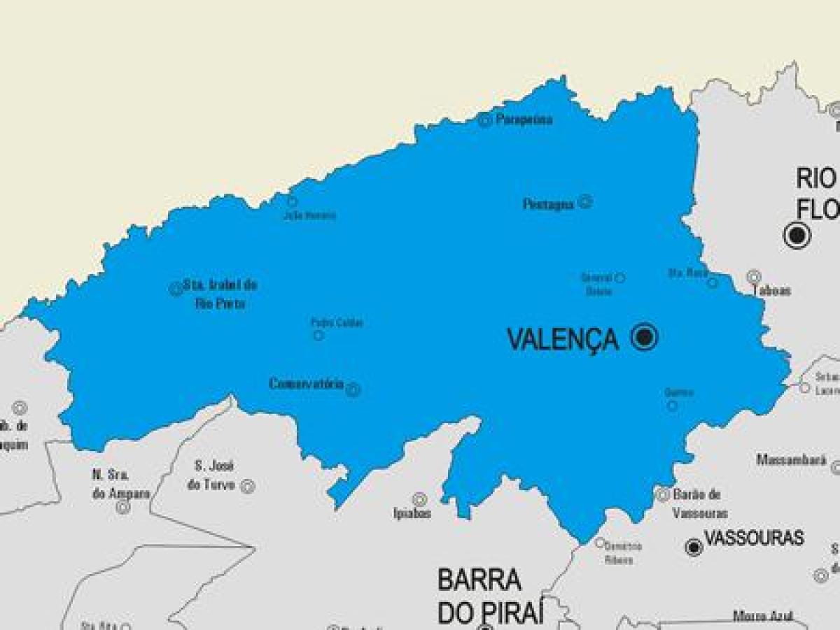 Mapa de Valença municipio
