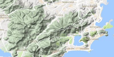 Mapa de alivio de Río de Janeiro