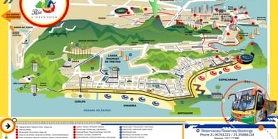 Mapa de autobuses de Turismo de Río de Janeiro