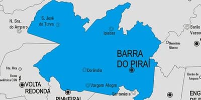 Mapa de Barra do Piraí municipio