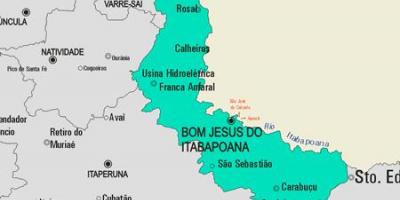 Mapa de Bom Jesus do Itabapoana municipio