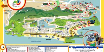 Mapa de Bus Turístico de Río de Janeiro