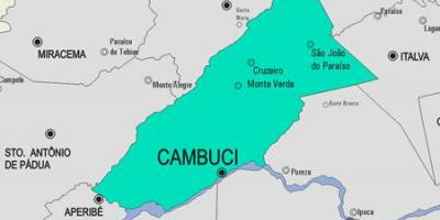Mapa de Cambuci municipio