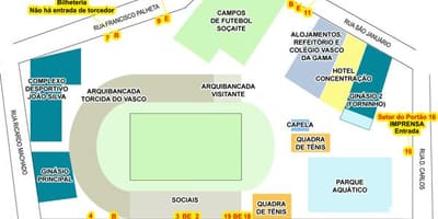 Mapa del estadio São Januário