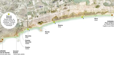 Mapa de la playa de Grumari