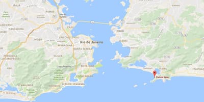 Mapa de la playa de Itaipú