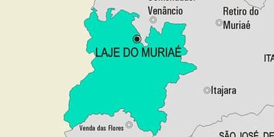 Mapa de Laje do Muriaé municipio