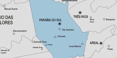 Mapa de Paraíba do Sul municipio
