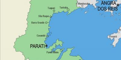 Mapa de la ciudad de paraty municipio