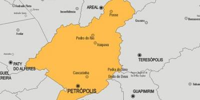 Mapa del municipio de Petrópolis