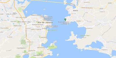 Mapa de la playa de Gragoatá