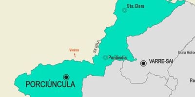 Mapa de la Porciúncula municipio