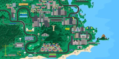 Mapa de Río de Janeiro de diseño