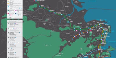Mapa de Río de Janeiro transportes