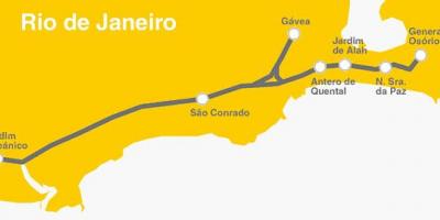 Mapa de Río de Janeiro de metro de la Línea 4