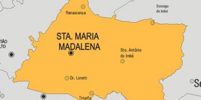 Mapa de Santa Maria Madalena municipio