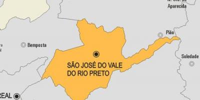 Mapa de la ciudad de São José do Vale do Rio Preto municipio