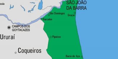 Mapa de São João da Barra municipio