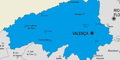 Mapa de Valença municipio